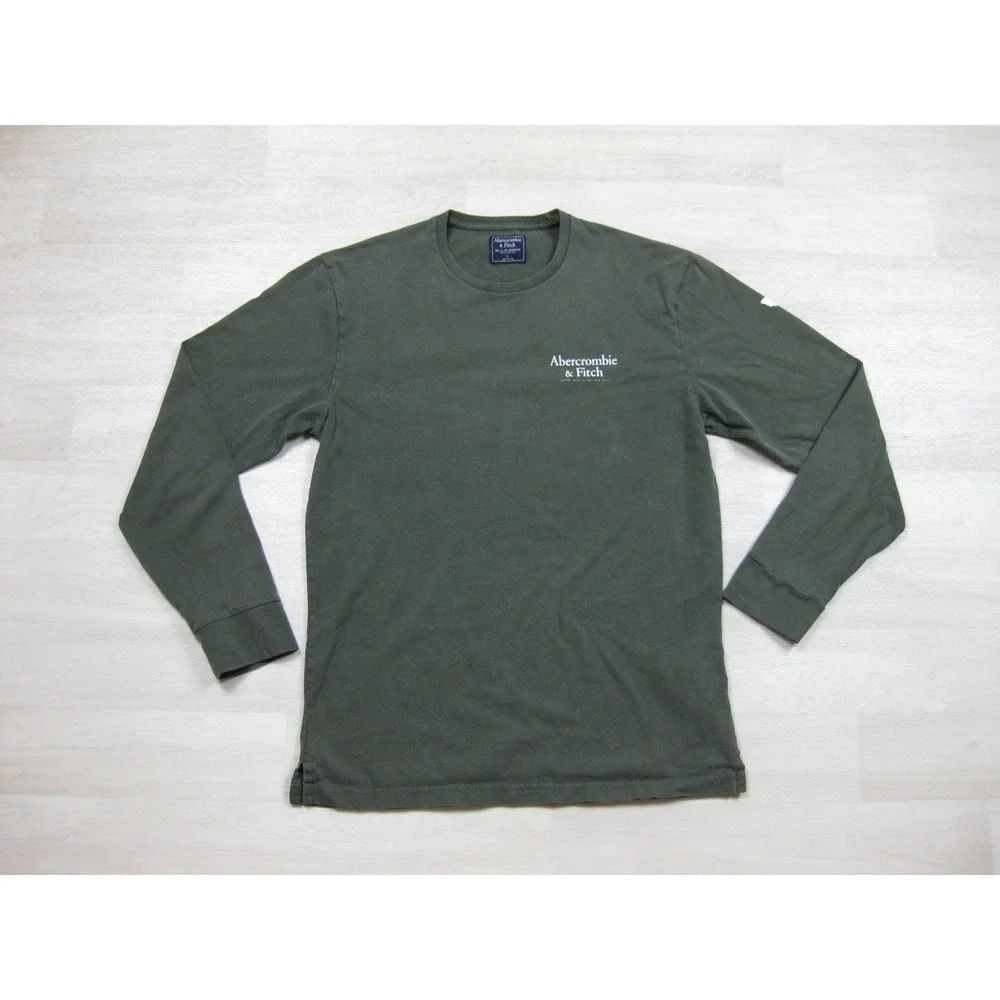Vintage Y2K Abercrombie & Fitch Long Sleeve T Shirt (L) Preppy AOP 2000s